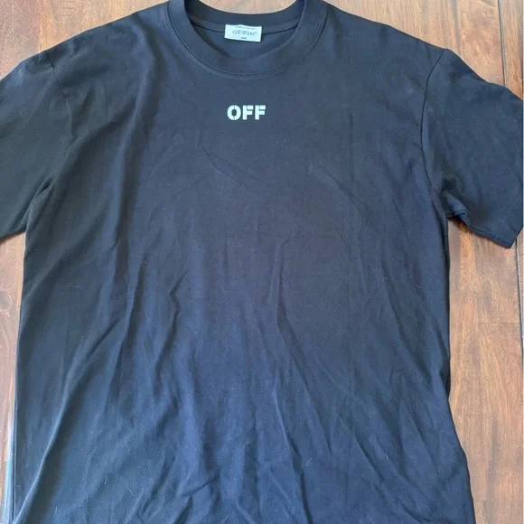 Off-White Black Short Sleeve Tee Minimalist Design Size M - READ DESCRIPTION - Picture 3 of 13
